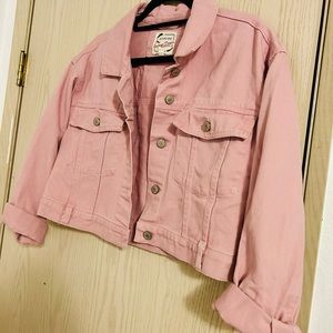 Vintage denim cropped jean jacket